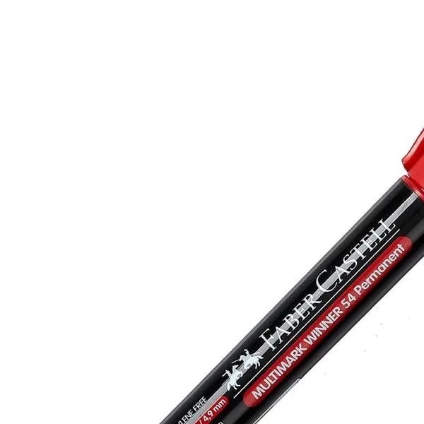 MARCADOR PERM. GRUESO PLAST. FABER 54E ROJO E12720